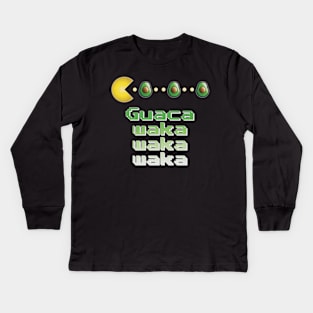 Guaca-Waka-Waka-Waka Retro 80s Video Game Kids Long Sleeve T-Shirt